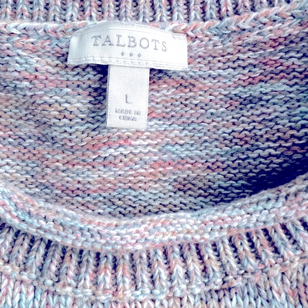 Talbots Womens Sweater Muted Colors Size L